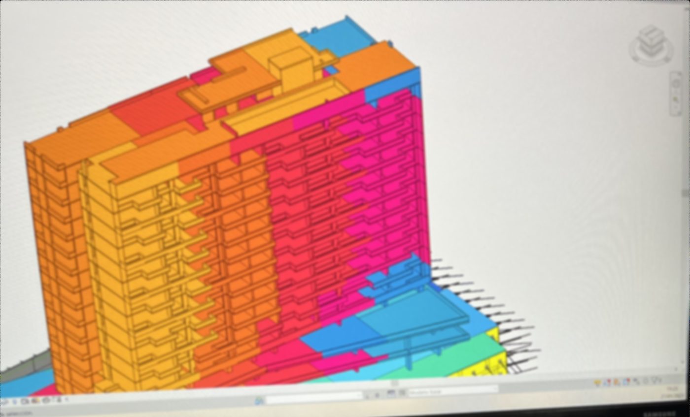 Captura real de modelo BIM coordinado por niveles: arquitectura, estructura e instalaciones integradas en un único archivo